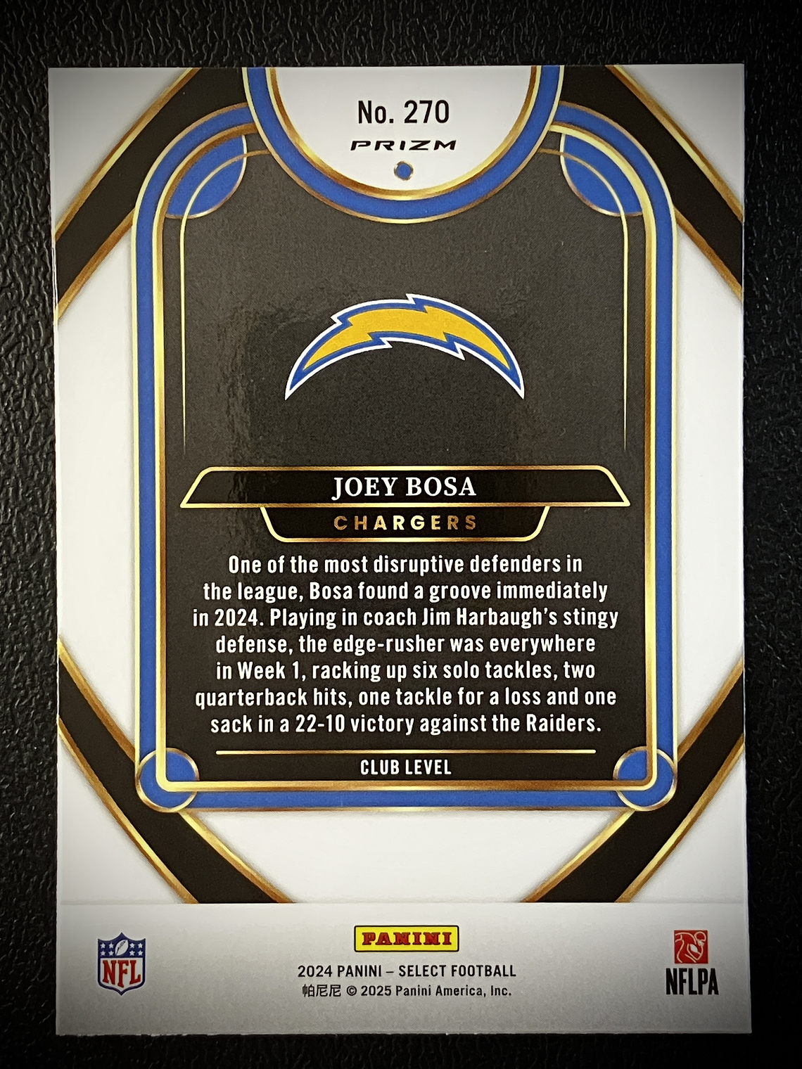 Joey Bosa Parallel Card  2