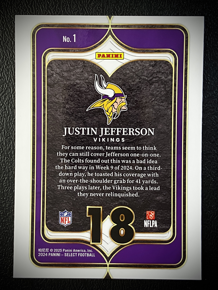 Justin Jefferson Insert Card  2