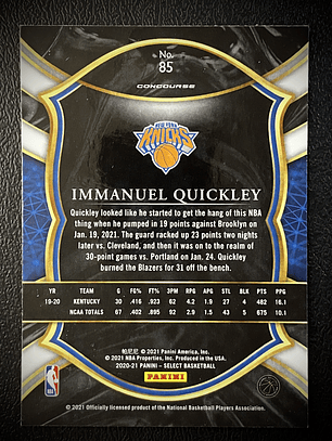 Immanuel Quickley Rookie Card 
