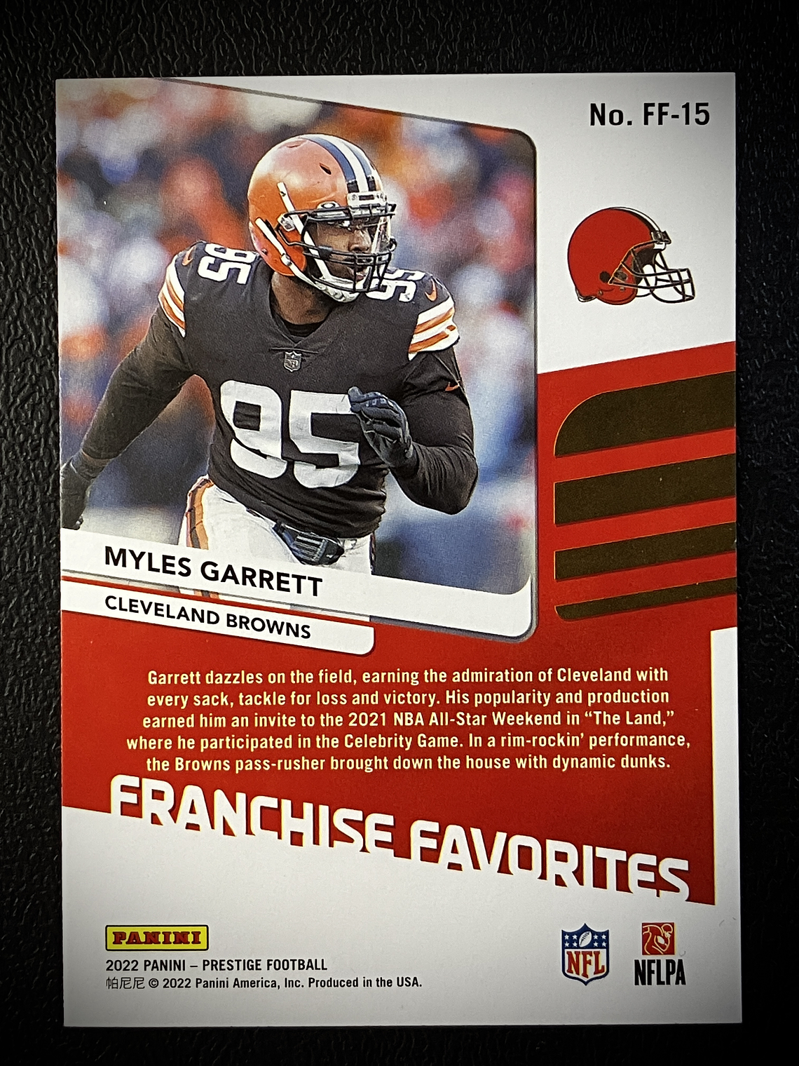 Myles Garrett Insert Card  2