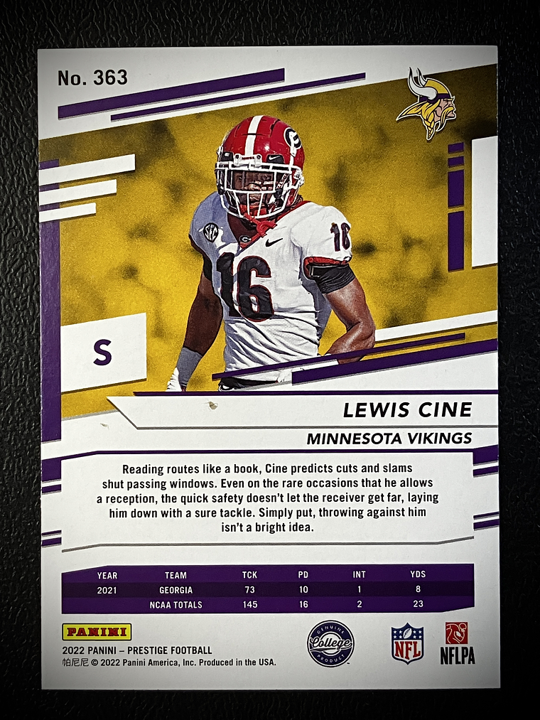 Lewis Cine Rookie Card  2