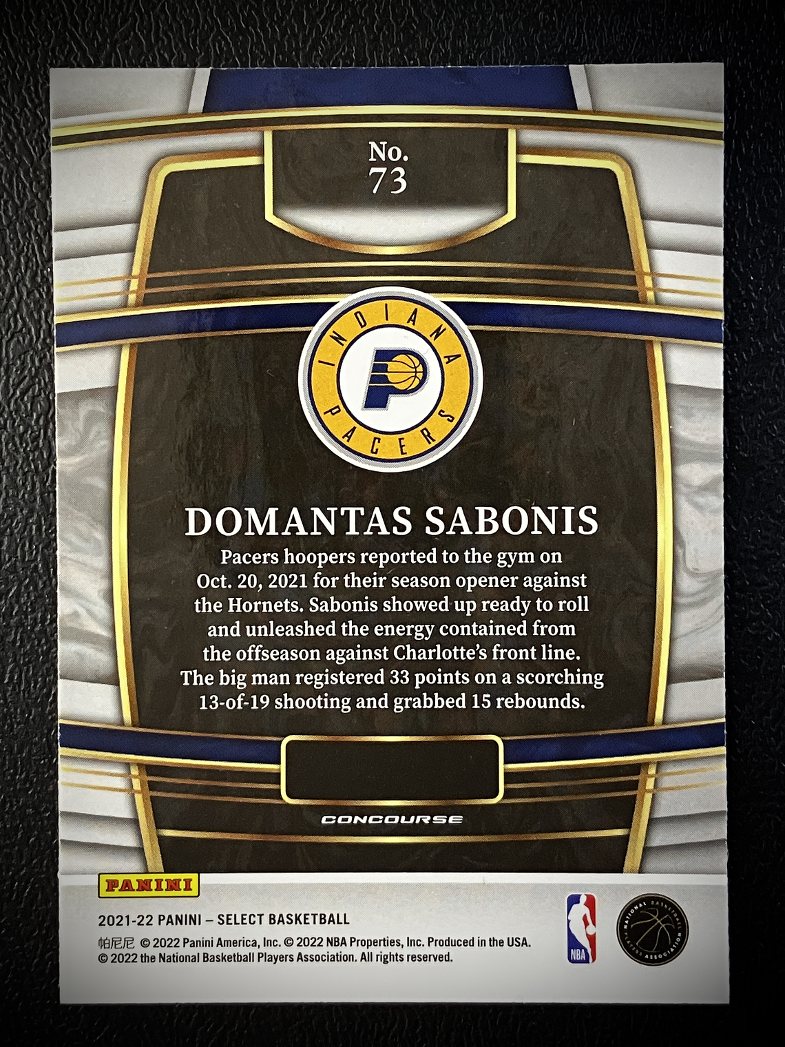 Domantas Sabonis Base Card  2
