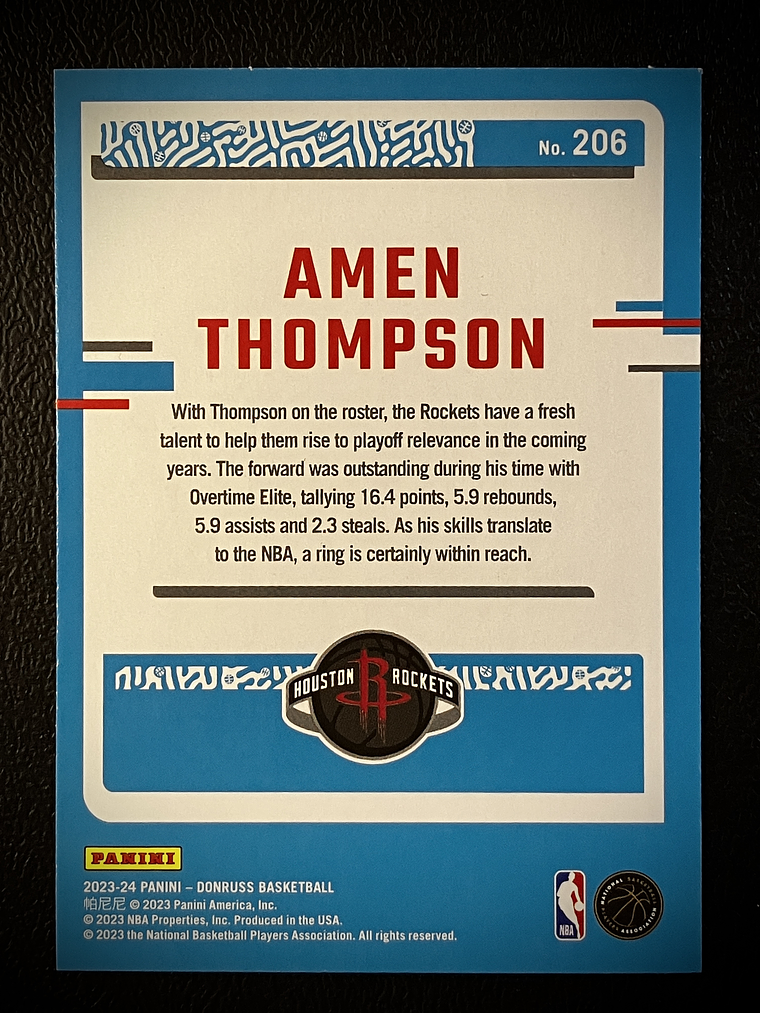 Amen Thompson Rookie Card 2