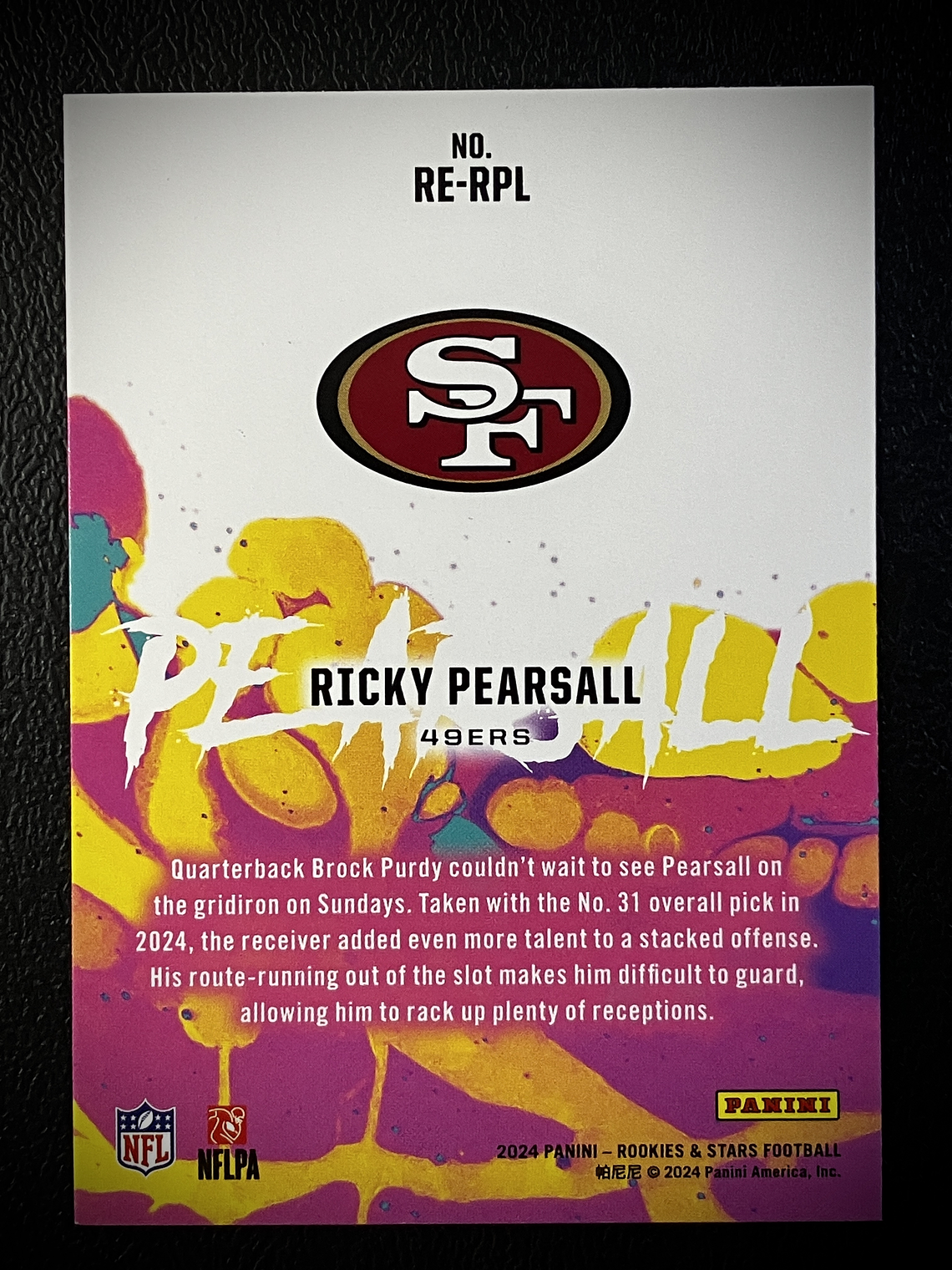 Ricky Pearsall Insert Card  2
