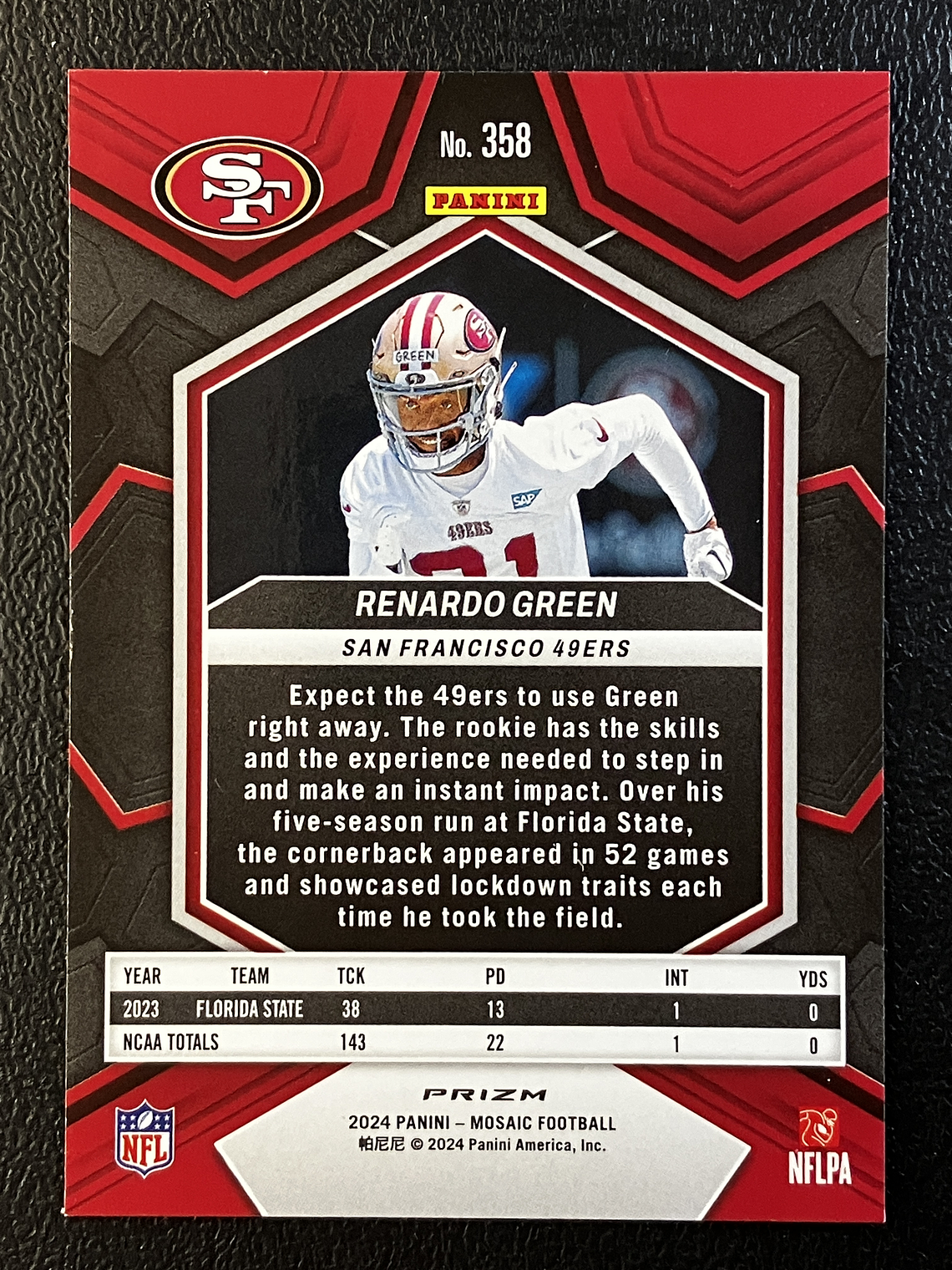 Renardo Green Rookie Card  2