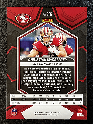 Christian McCaffrey Base Card