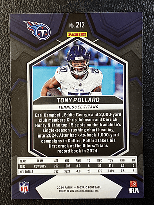 Tony Pollard Base Card 