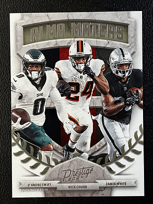 D'Andre Swift, Nick Chubb, Zamir White Insert Card 