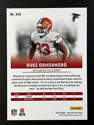 Ruke Orhorhoro Rookie Card 