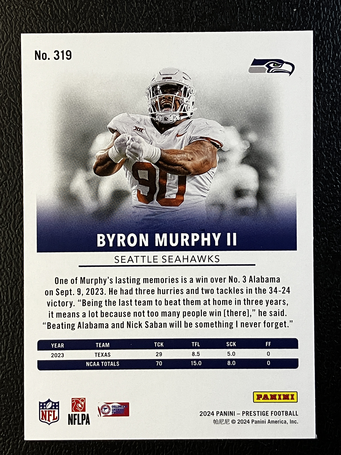 Byron Murphy II Rookie Card  2