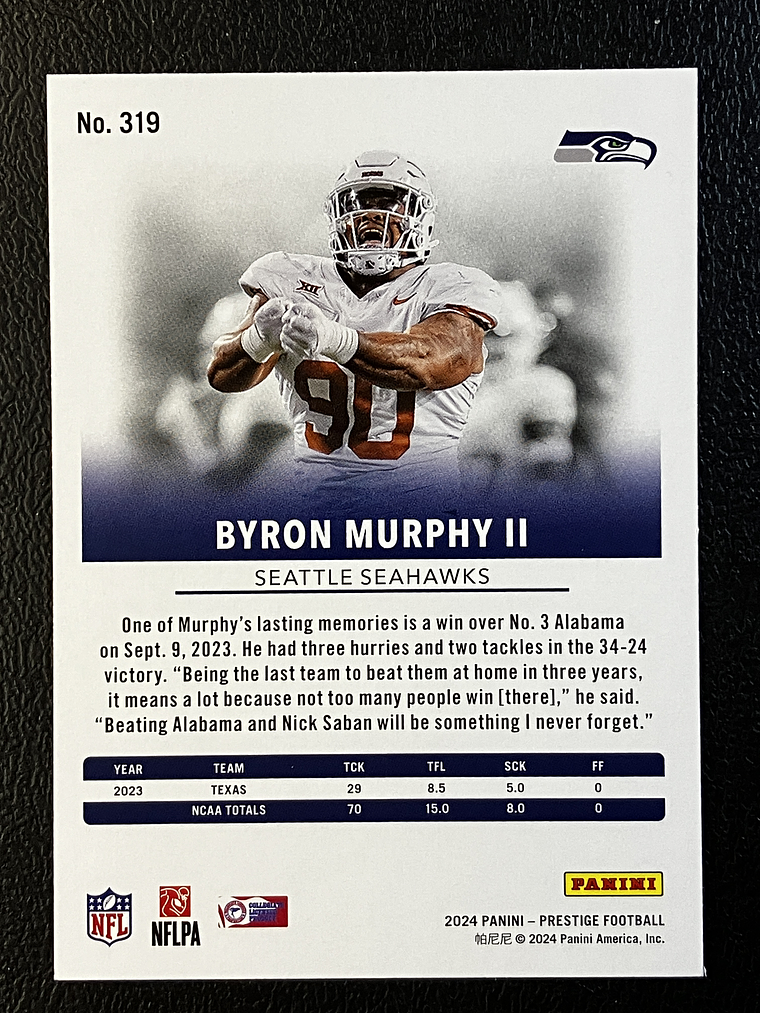 Byron Murphy II Rookie Card  2
