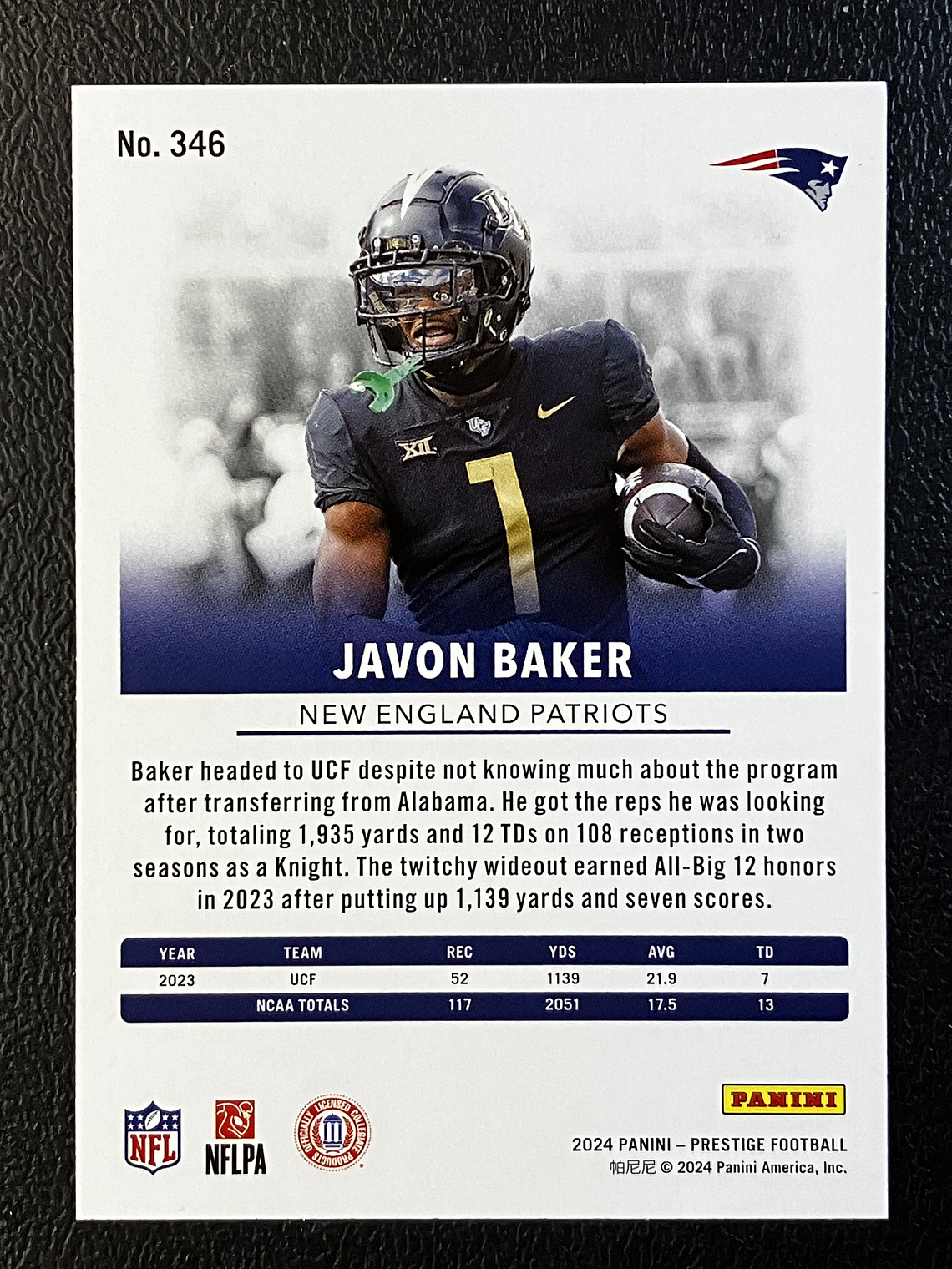 Javon Baker Rookie Card  2