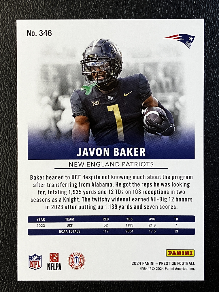 Javon Baker Rookie Card  2