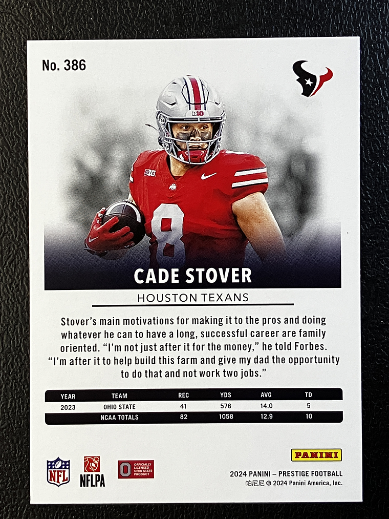 Cade Stover Rookie Card  2