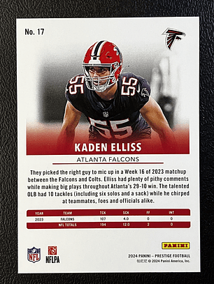 Kaden Elliss Base Card 