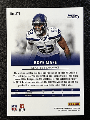 Boye Mafe Base Card 