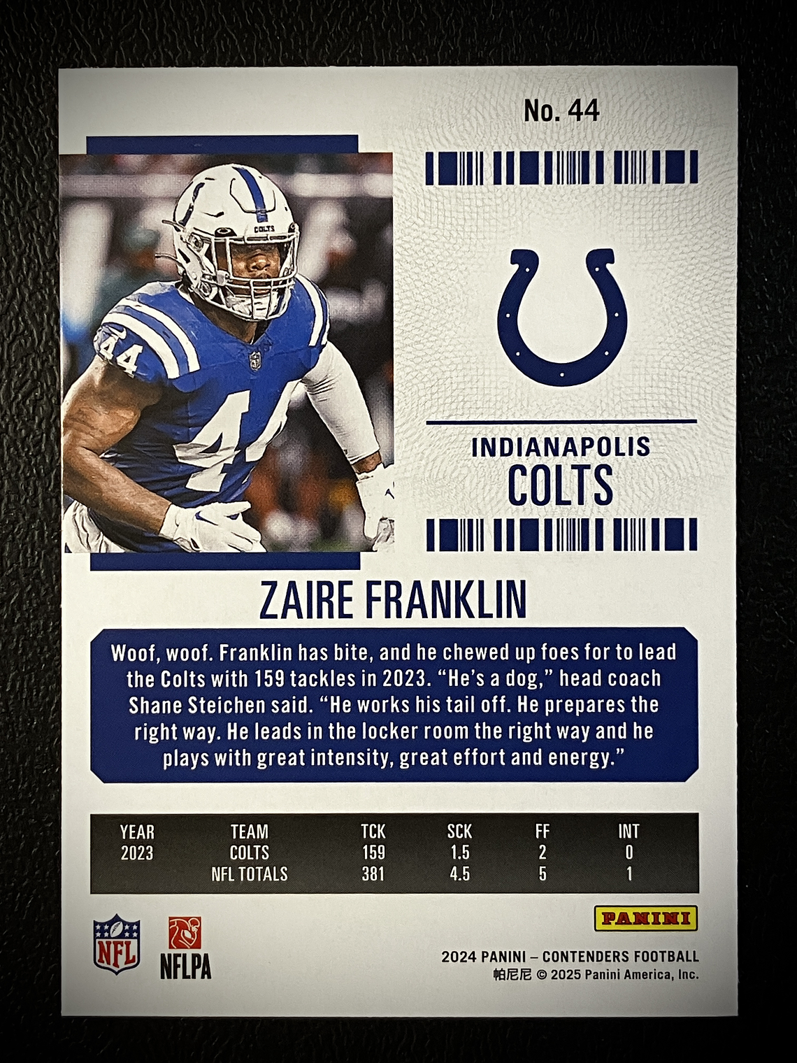 Zaire Franklin Base Card  2