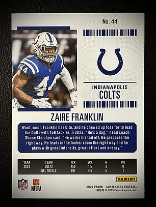 Zaire Franklin Base Card 