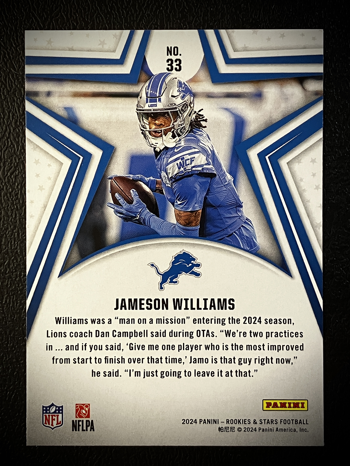 Jameson Williams Base Card  2