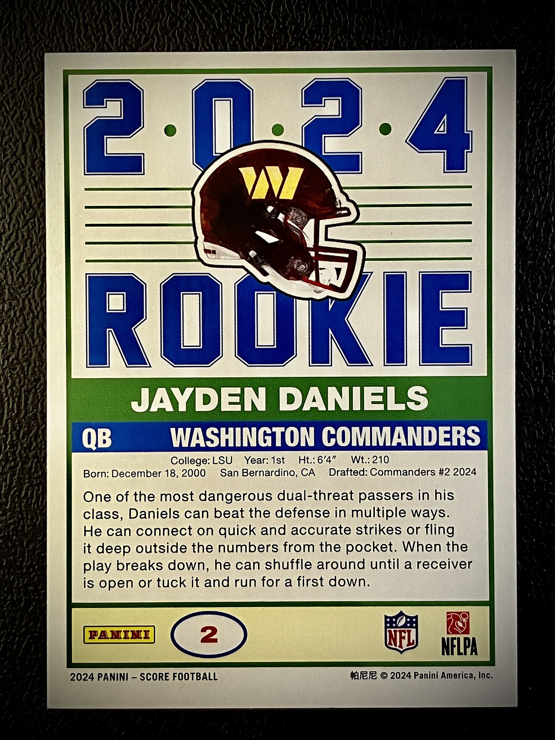 Jayden Daniels Rookie Card  2