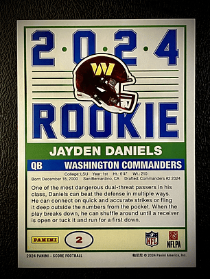 Jayden Daniels Rookie Card 