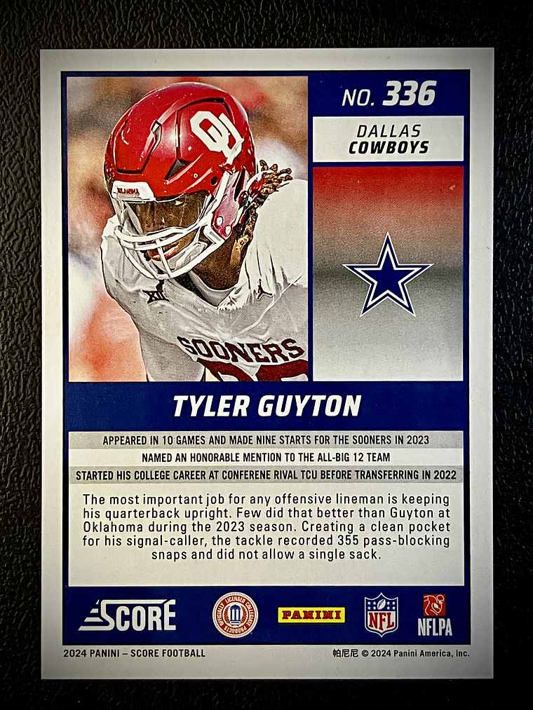 Tyler Guyton Rookie Card  2
