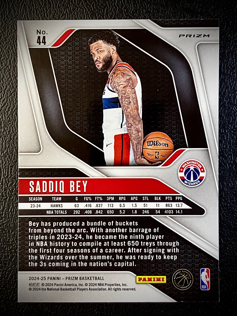 Saddiq Bey Parallel Card 2