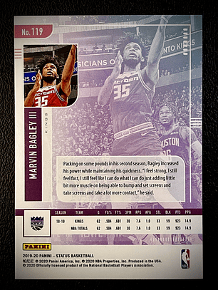 Marvin Bagley III Base Card 