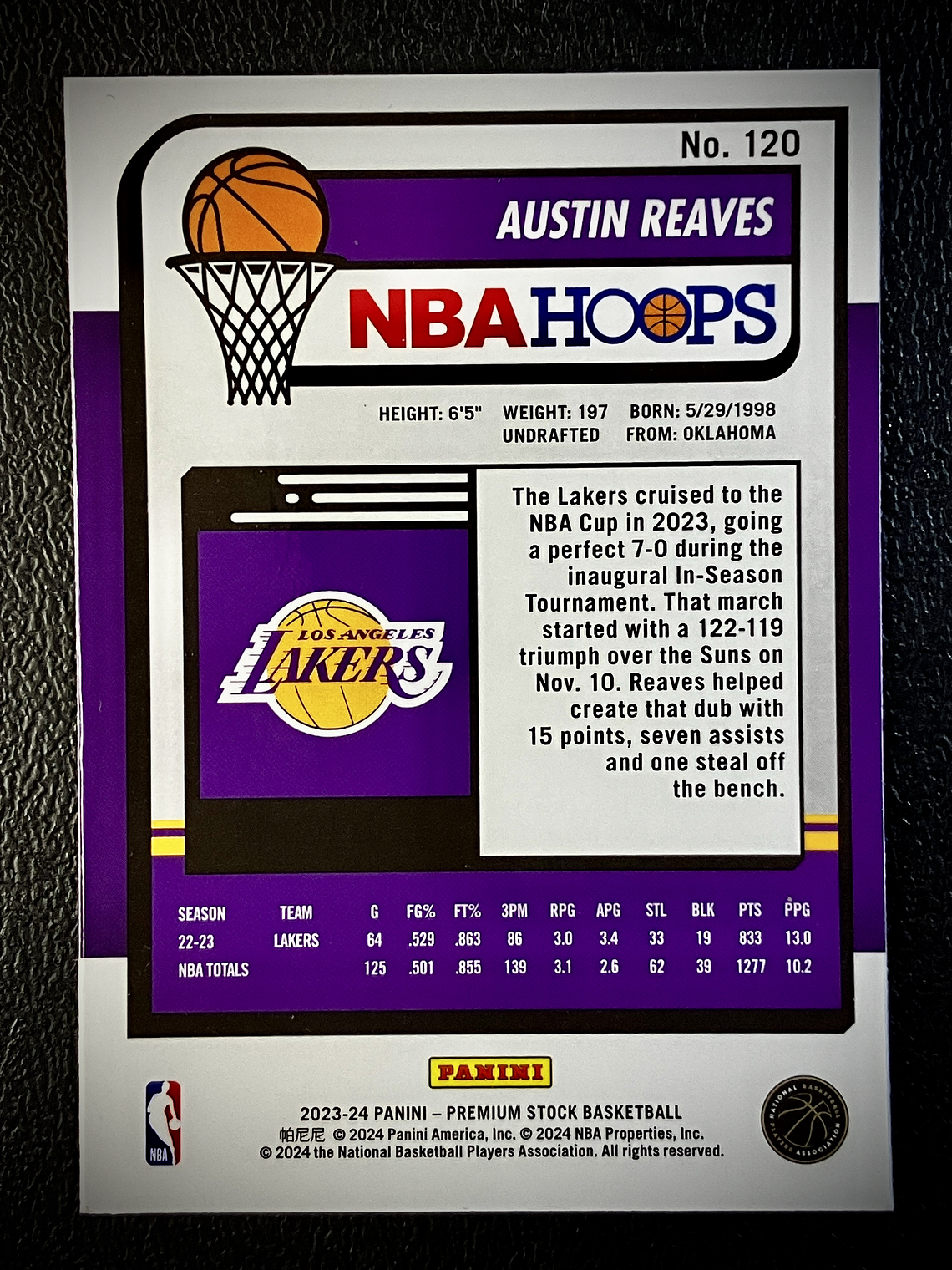 Austin Reaves Base Card  2