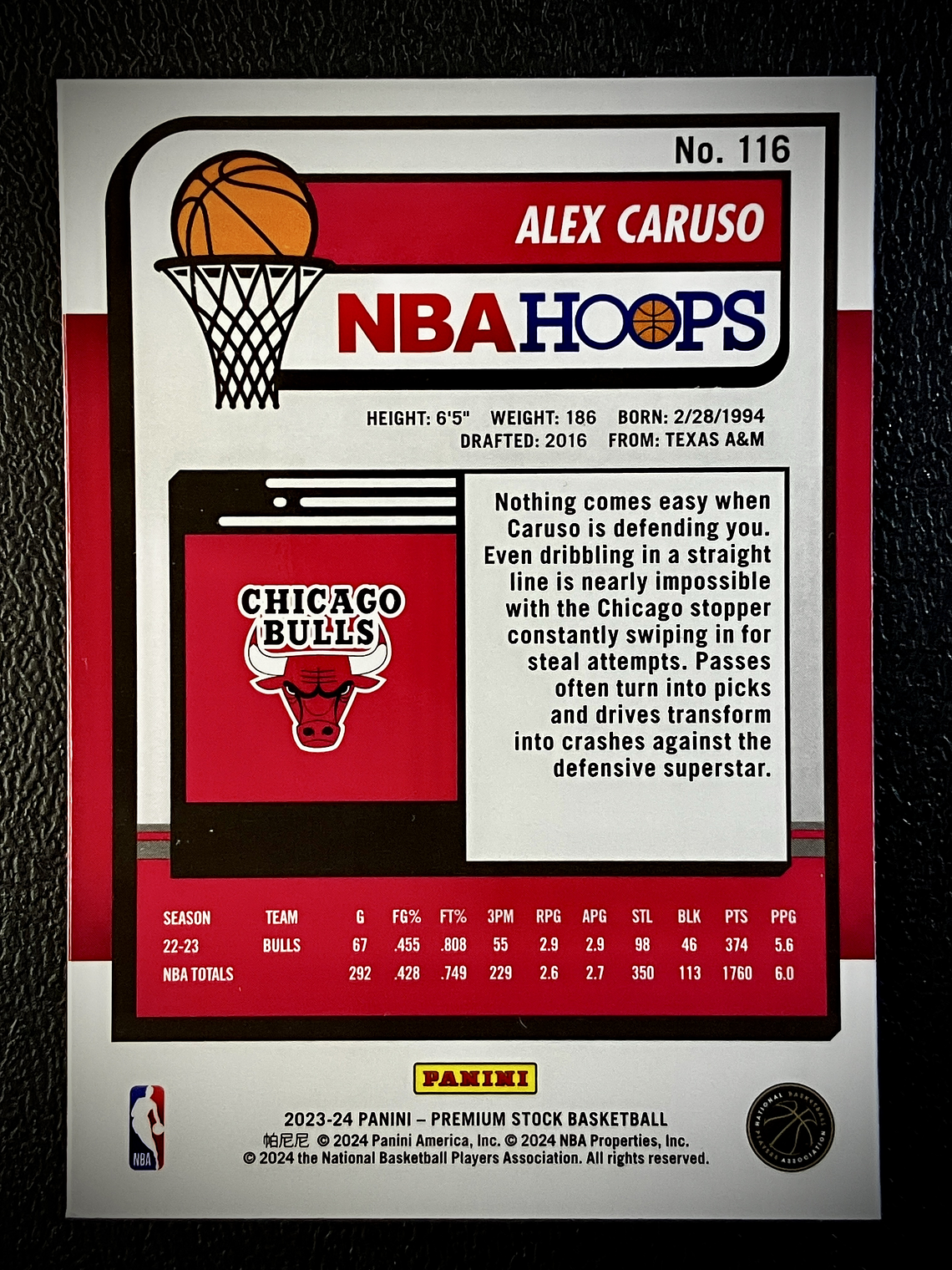 Alex Caruso Base Card  2