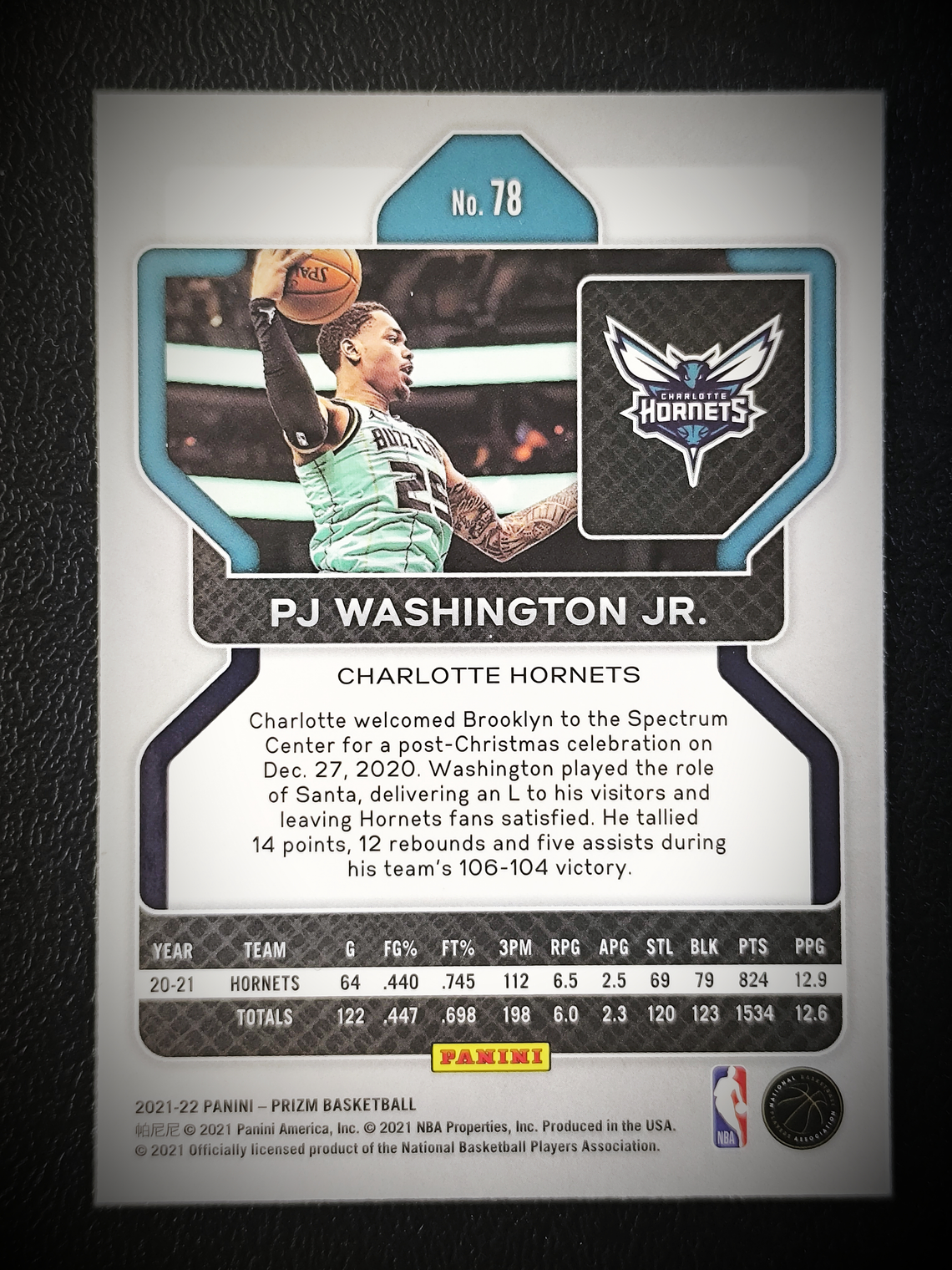 PJ Washington Jr. Base Card  2