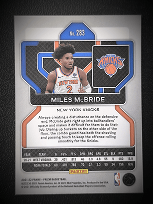 Miles McBride Rookie Card
