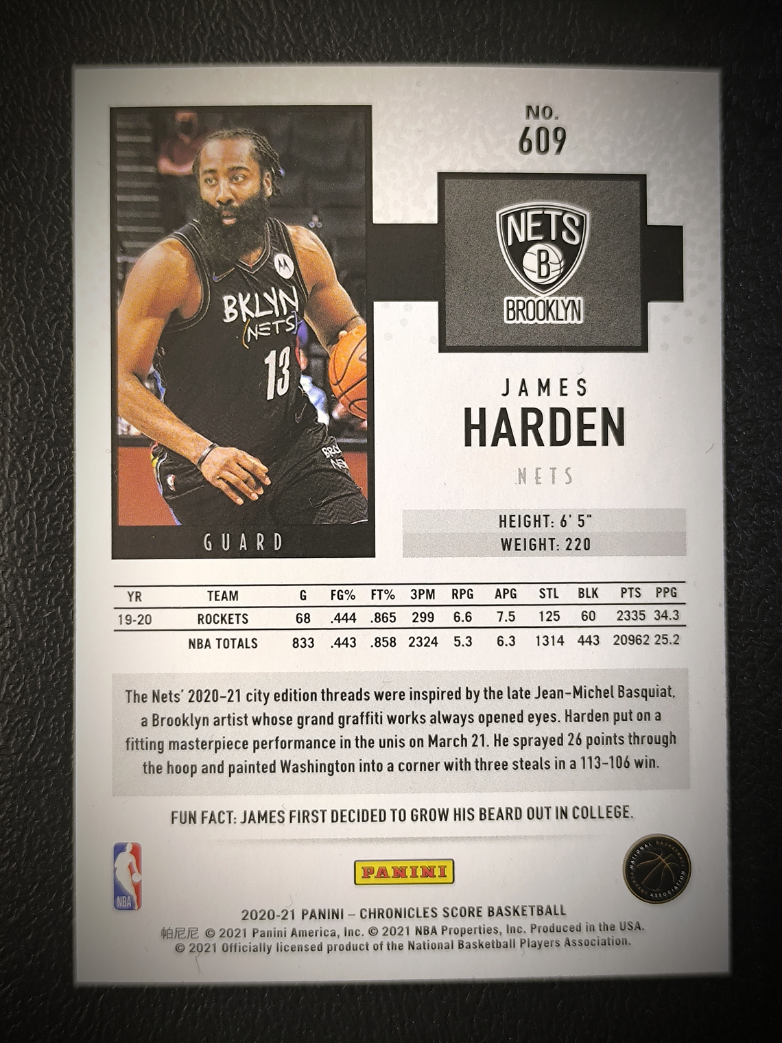 James Harden Base Card  2