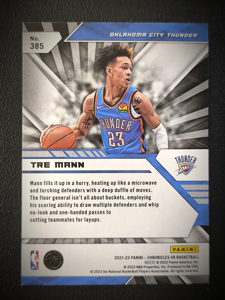Tre Mann Rookie Card  2