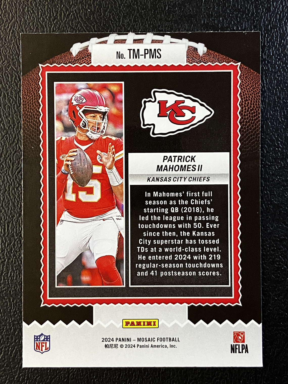 Patrick Mahomes II Insert Card  2
