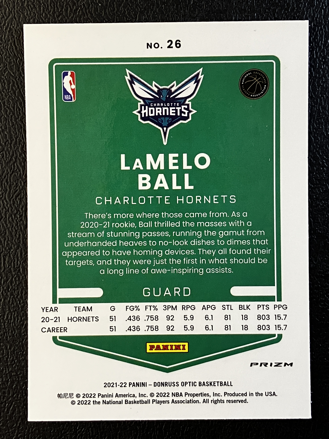LaMelo Ball Parallel Card 2