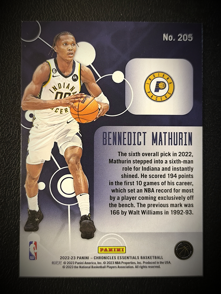 Bennedict Mathurin Rookie Card  2
