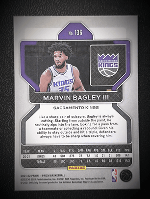 Marvin Bagley III Base Card 
