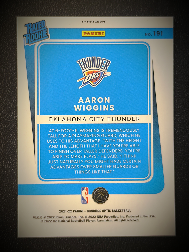 Aaron Wiggins Rookie Card  2