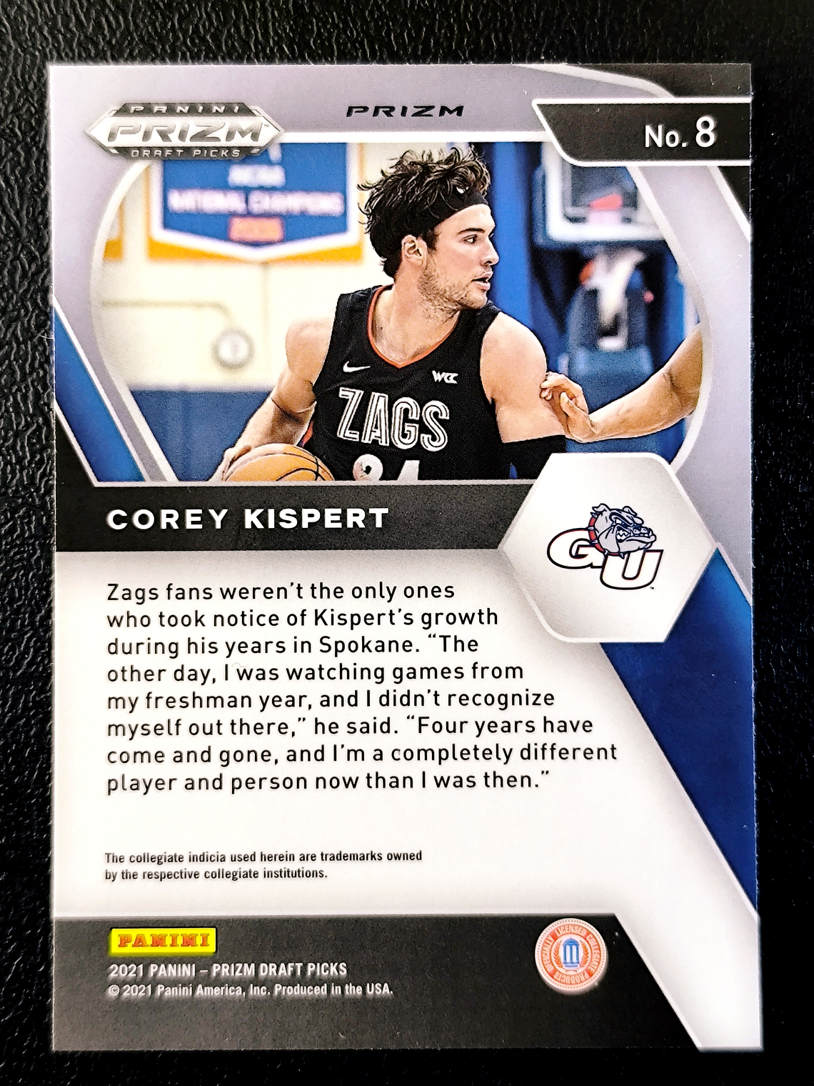 Corey Kispert Parallel Card  2