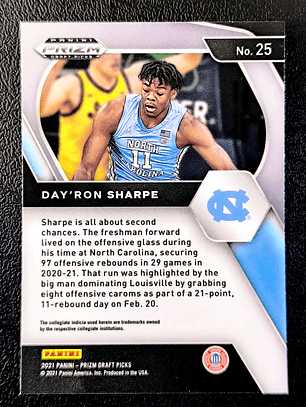 Day'Ron Sharpe Rookie Card 