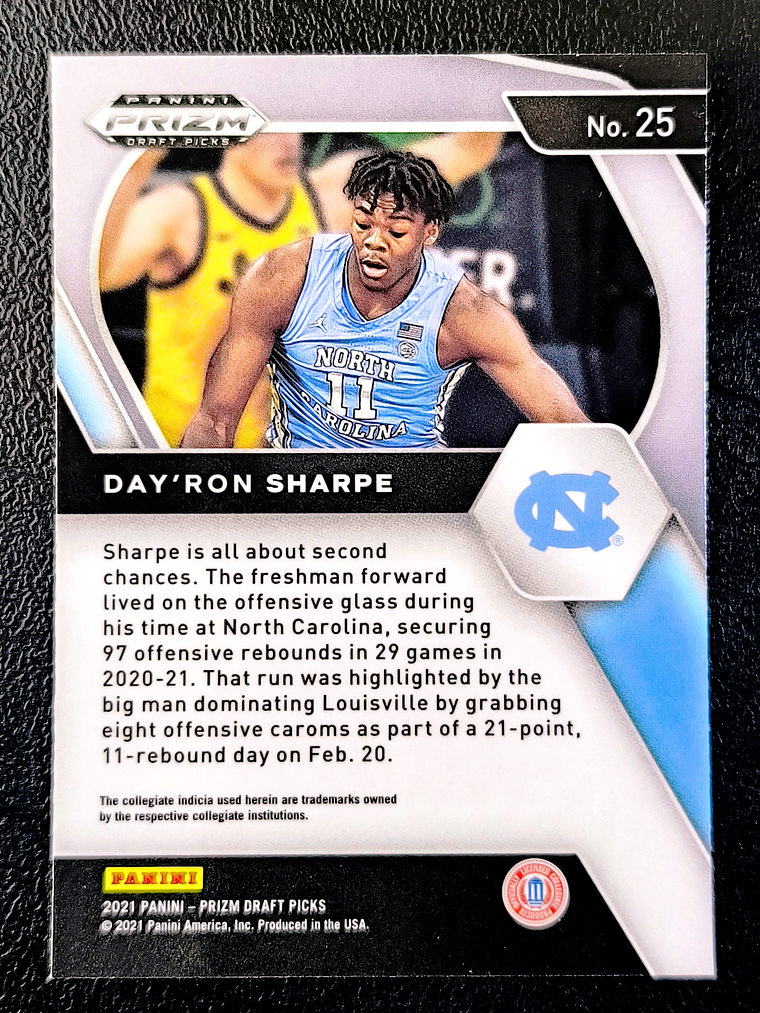 Day'Ron Sharpe Rookie Card  2