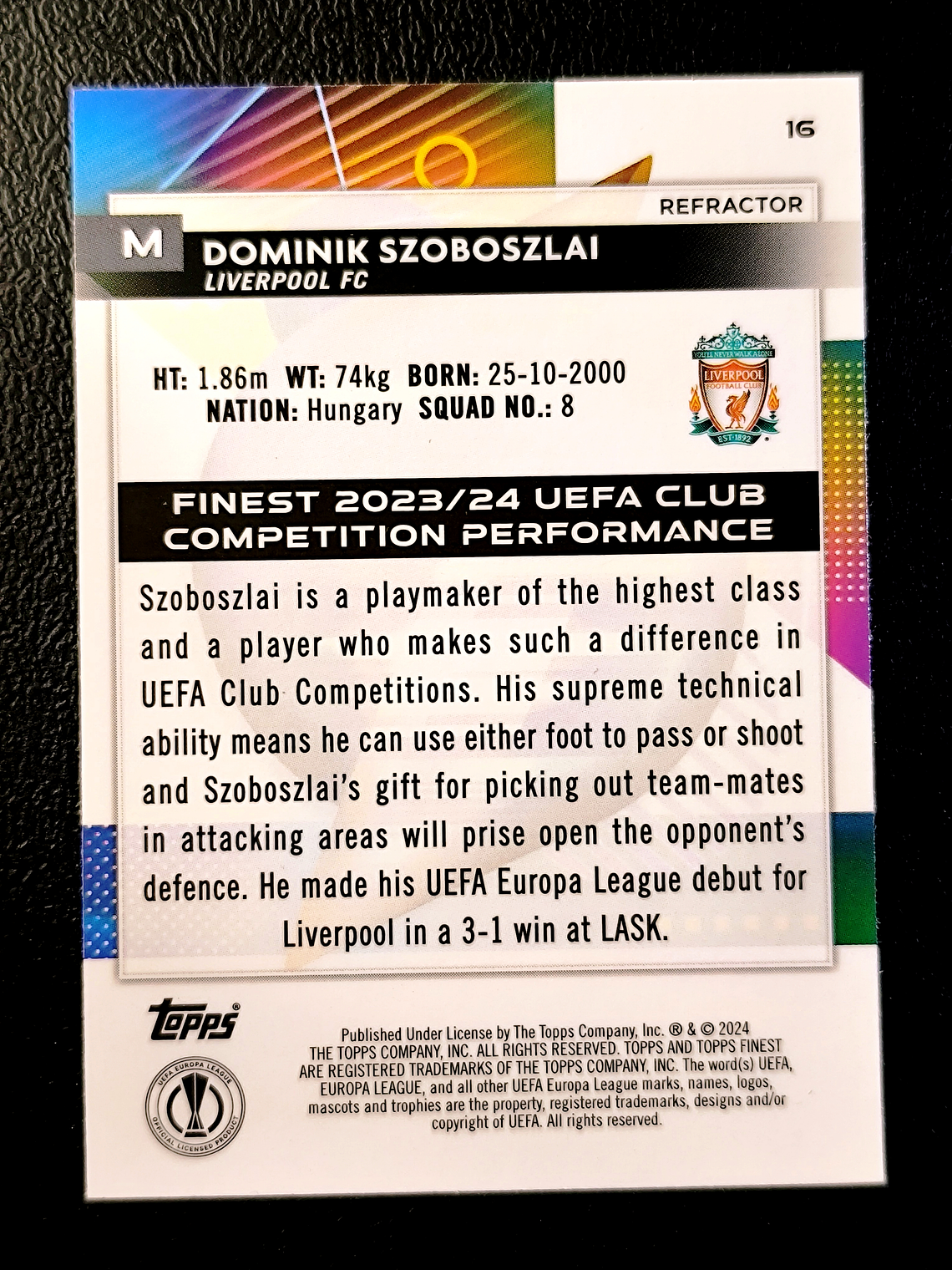 Dominik Szoboszlai Refi Card 2