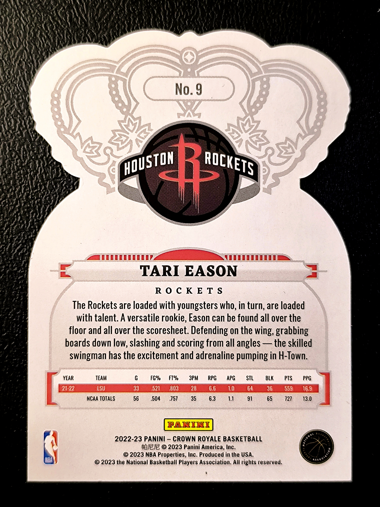 Tari Eason Rookie Card  2