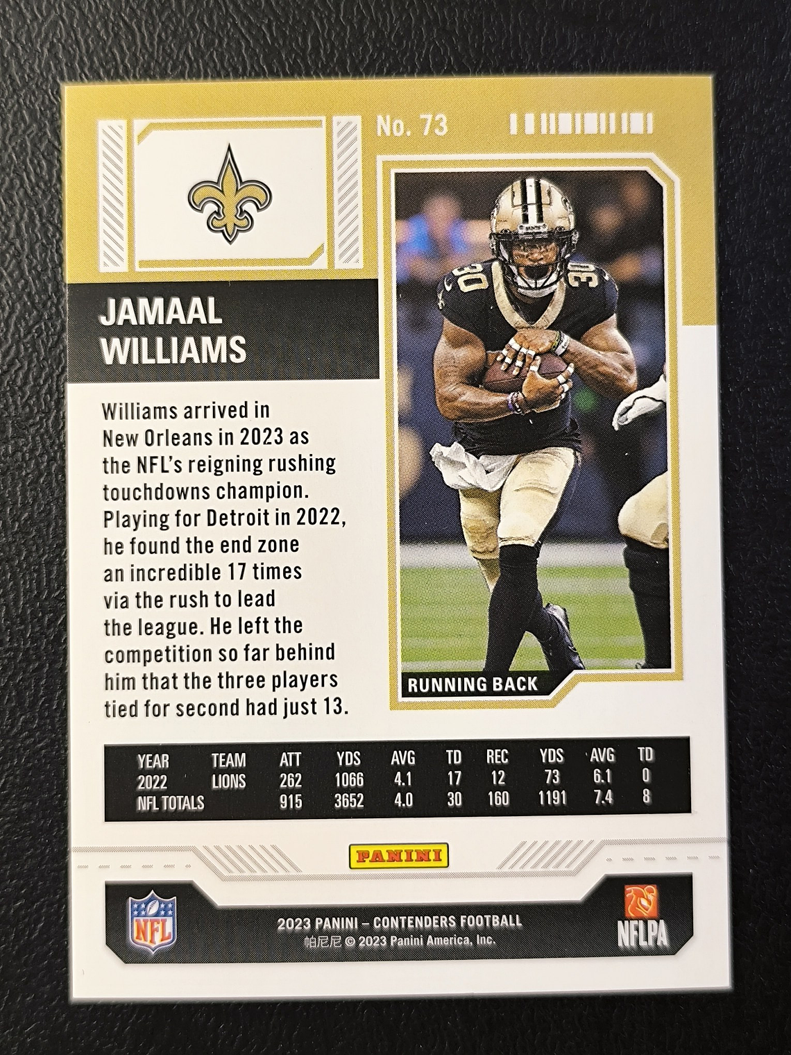 Jamaal Williams Parallel Card  2