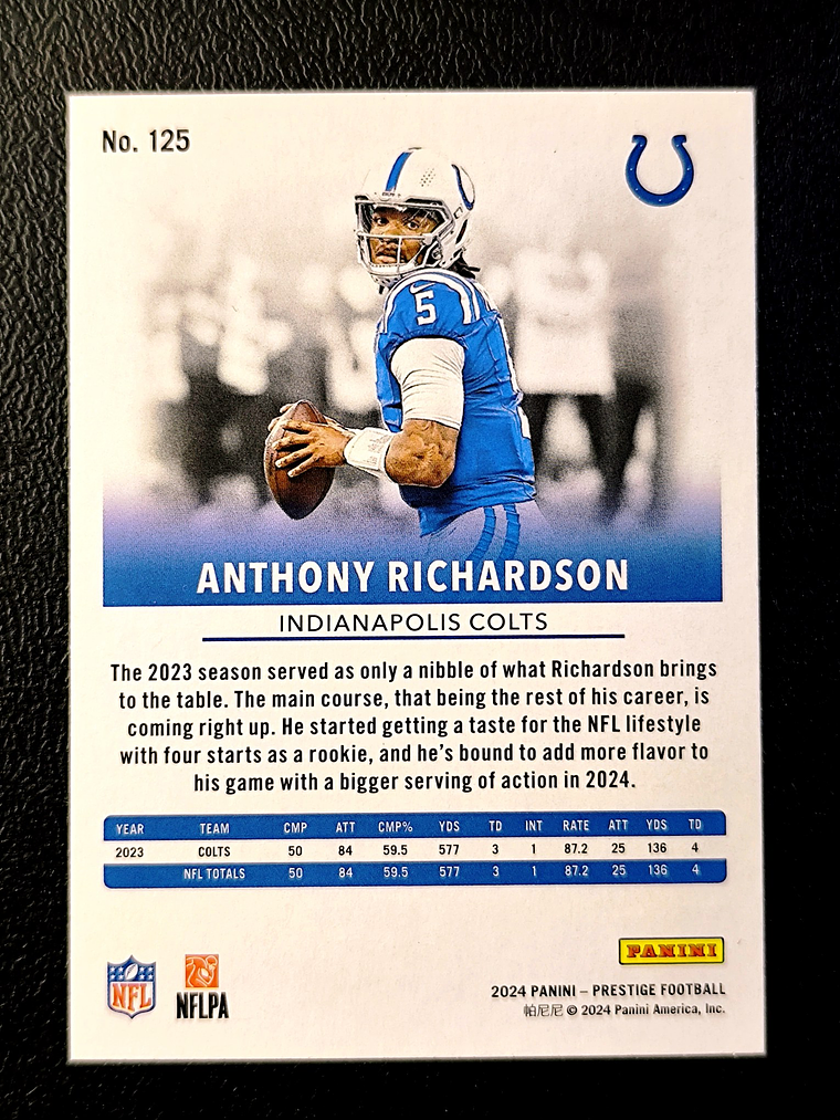 Anthony Richardson Parallel Card  2