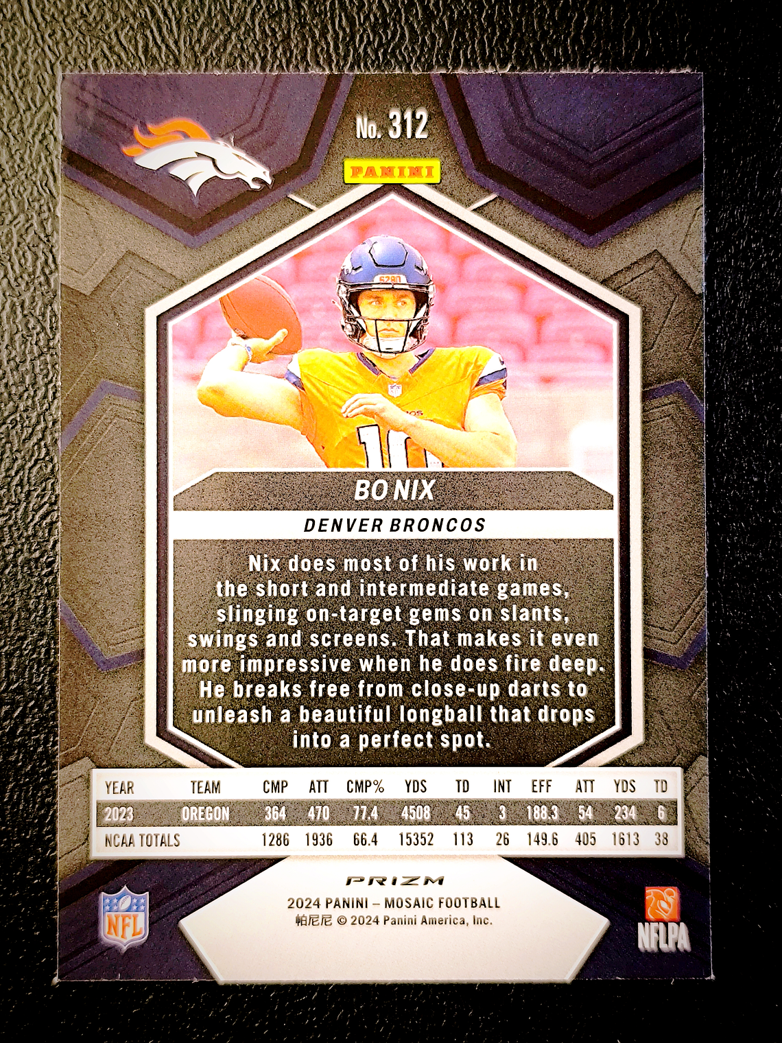 Bo Nix Rookie Card  2