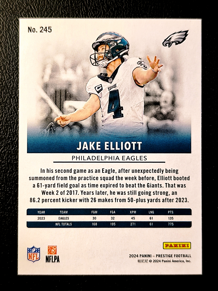  Jake Elliott Parallel Card 2