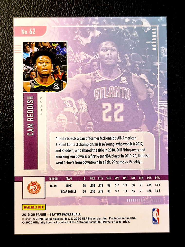 Cam Reddish Numbered Card /10 2