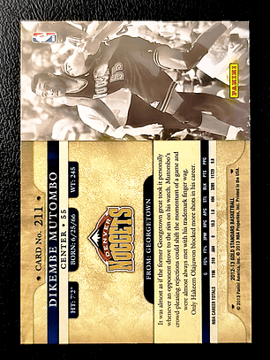  Dikembe Mutombo Numbered Card